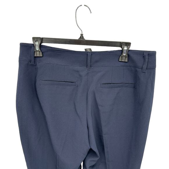 White House Black Market NWT Navy Drapey Crop Pant Zipper Gold Hardware // 6 - Picture 7 of 10